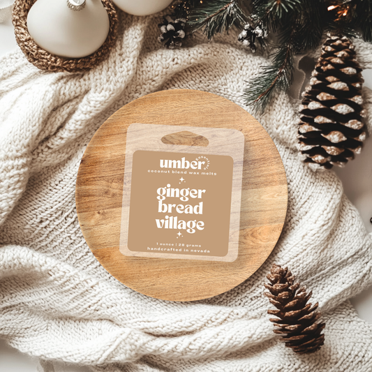 gingerbread village wax melt sample - Umber Essentials