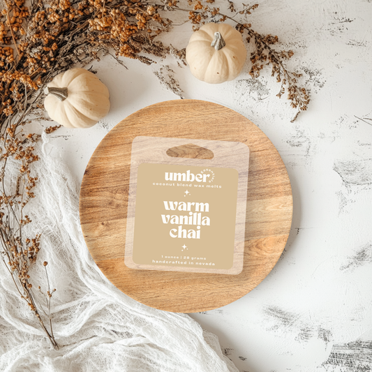 warm vanilla chai wax melt sample - Umber Essentials