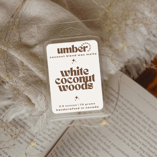 white coconut woods wax melts - Umber Essentials