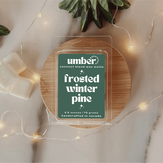 frosted winter pine wax melts - Umber Essentials